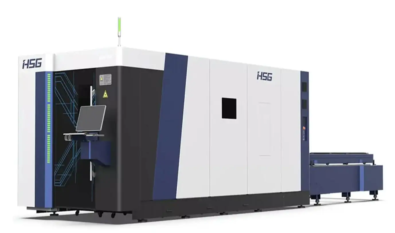Máquina de corte por láser HSG Fiber utilizada en los procesos de fabricación metálica de Termibur