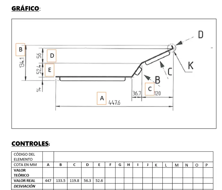 Plano técnico revisado por la oficina técnica de Termibur para la optimización del proyecto